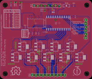 Board art for Dixie-Narco row driver